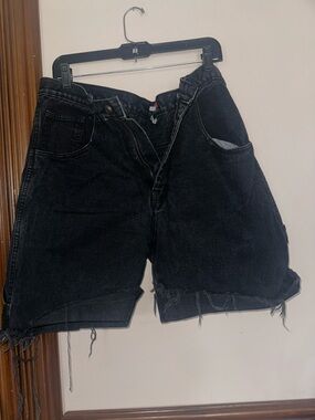 Vintage Black Cutoff Denim Shorts